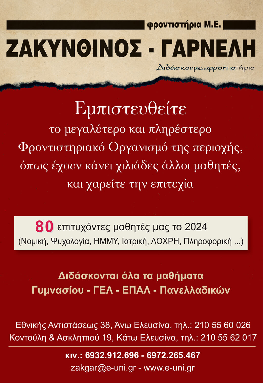 Επιτυχόντες 2024